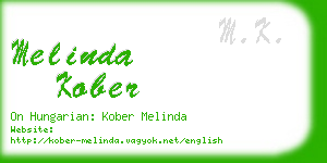 melinda kober business card